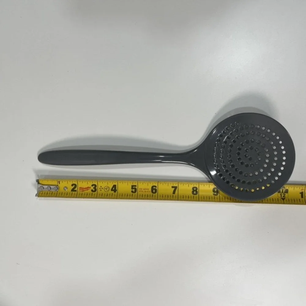 VTG Hutzler Black Charcoal Melamine Strainer Ladle Skimmer Slotted Spoon‎
